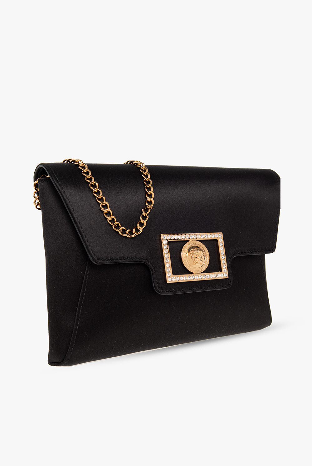 VERSACE medusa saddle raffia shoulderbag